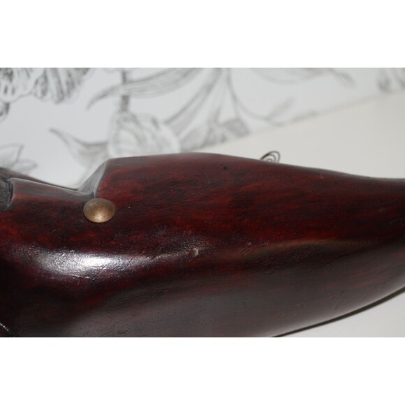 Vintage Haitian Wooden Hand Carved African Tribal Moon Head Sculpture Statue - Picture 8 of 11